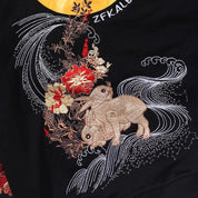 Japanischer Mond-Kapuzenpulli 'Moonlight' – Detail: Kapuzenpullover, Hoodie japanischen Stil