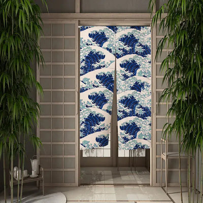 Japanische Noren 'Kanagawa Wave'