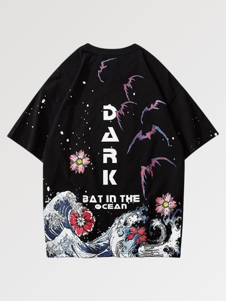 Japanisches Art-T-Shirt 'Okarina Édit' – T-Shirt im Streetwear-Stil für Herren und Damen