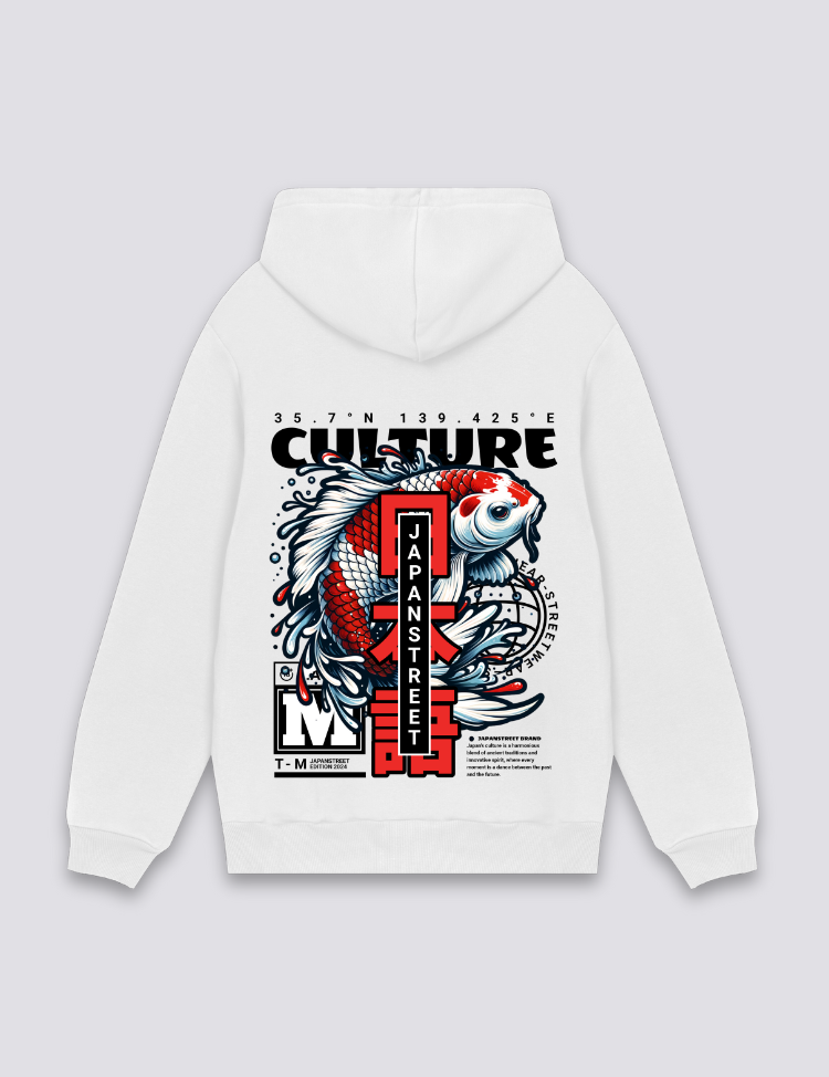 Japanischer Baumwoll-Hoodie – Hoodie im Streetwear-Stil für Herren und Damen