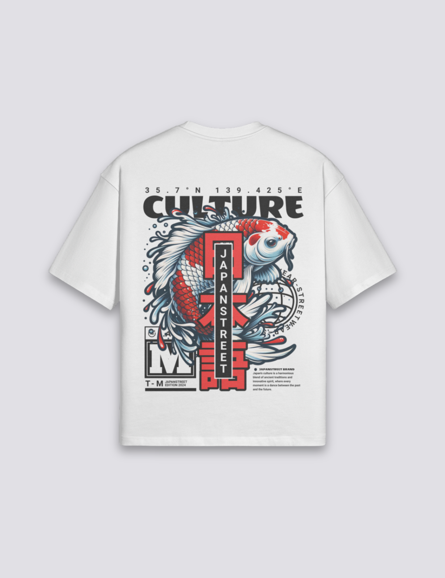 T-Shirt aus japanischer Baumwolle – T-Shirt im Streetwear-Stil für Herren und Damen