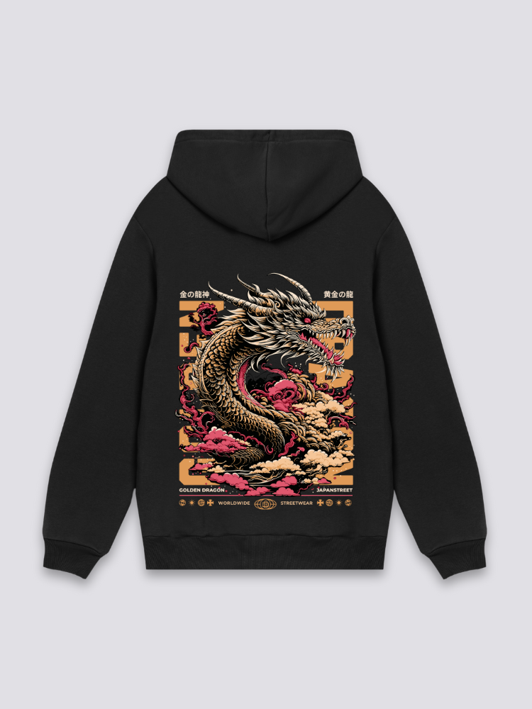 Japanischer Drachen-Hoodie – Hoodie im Streetwear-Stil für Herren und Damen