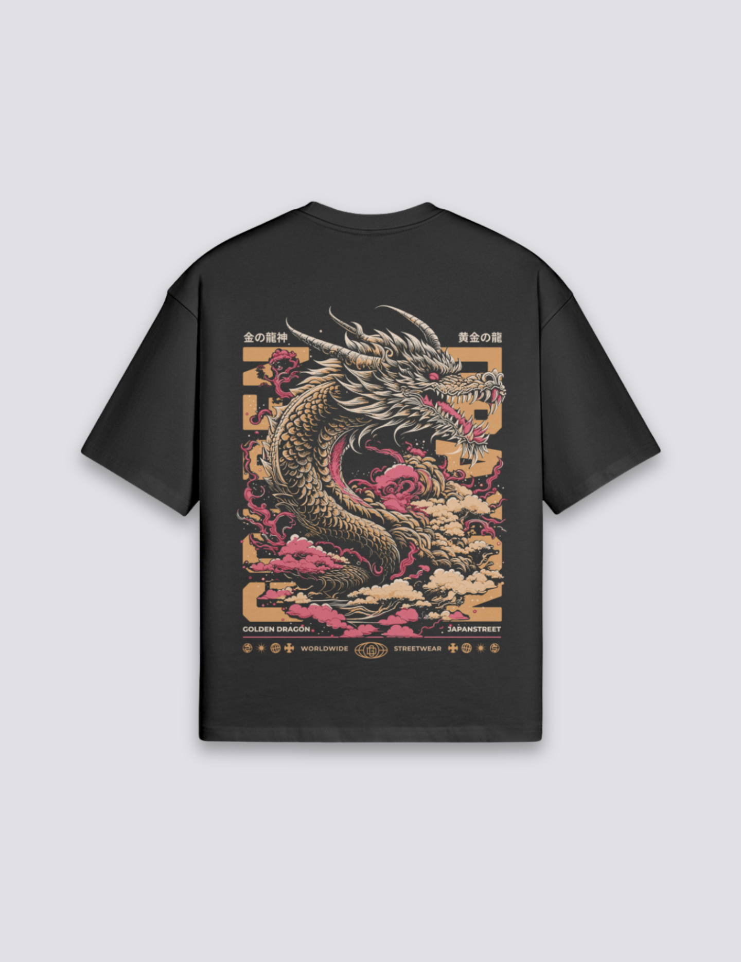 Japanisches Drachen-T-Shirt – T-Shirt im Streetwear-Stil für Herren und Damen