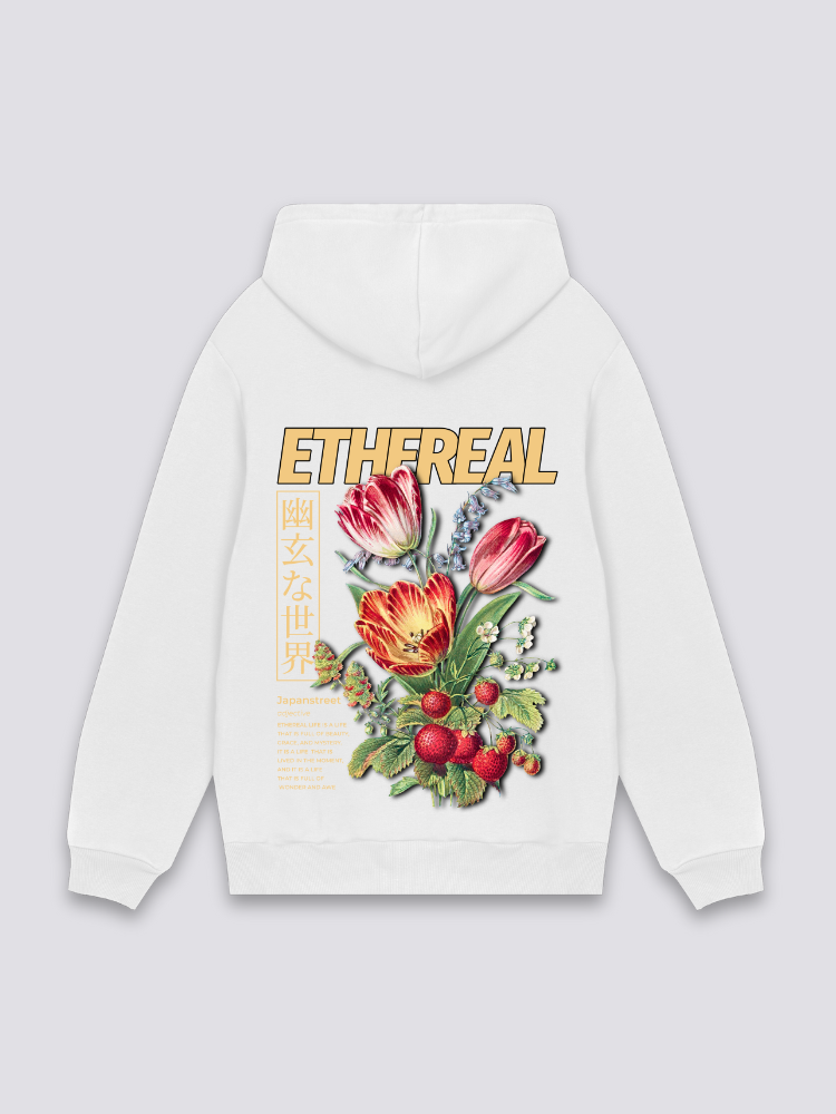 Japanischer Blumen-Hoodie – Oversize, Hoodie im japanischen Design