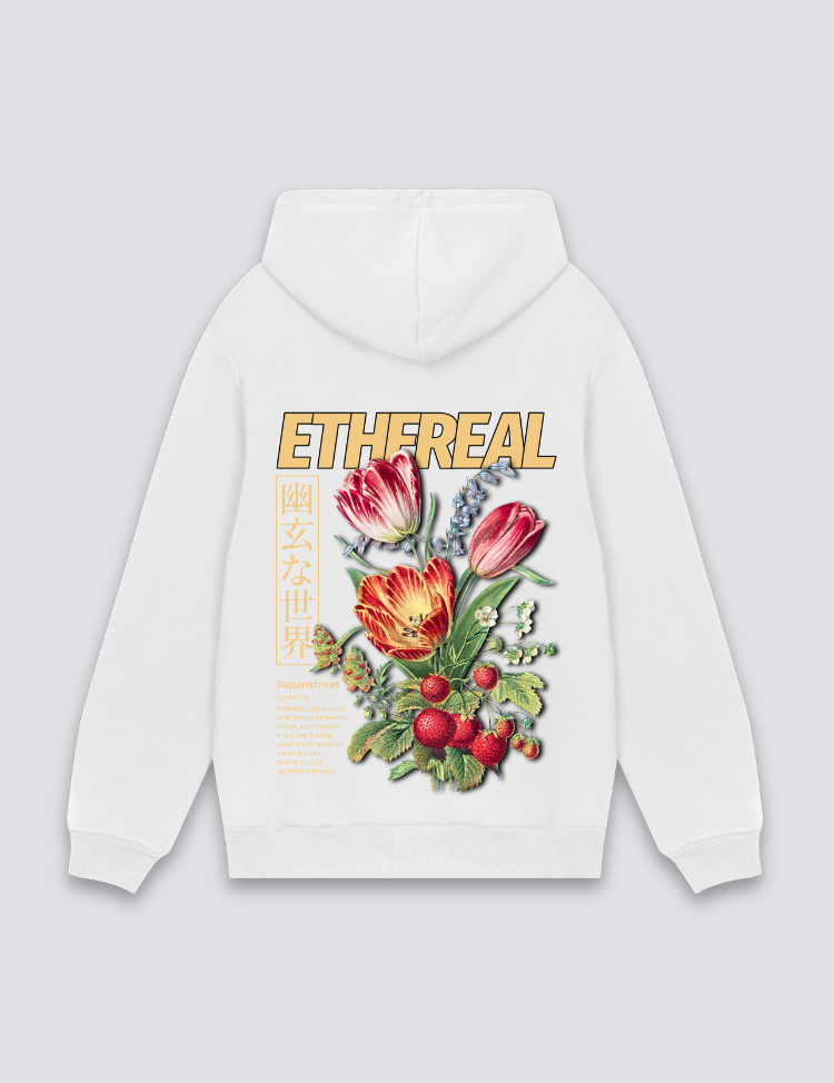 Japanischer Blumen-Hoodie – Oversize, Hoodie im japanischen Design