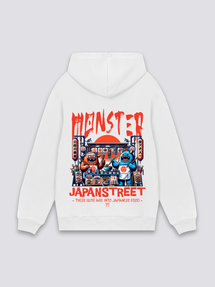 Japanischer Food-Truck-Hoodie – Oversize, Hoodie im japanischen Design