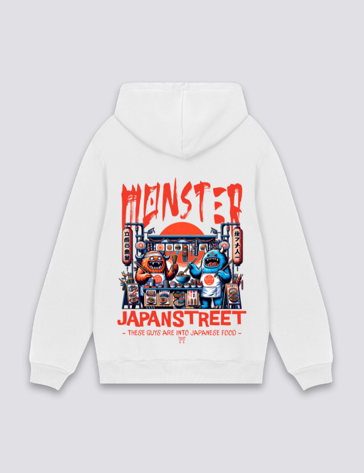 Japanischer Food-Truck-Hoodie – Oversize, Hoodie im japanischen Design