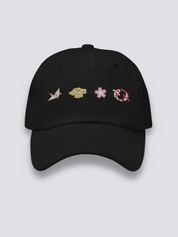 Japanische Musterkappe – Detail: verstellbar, Baseball Cap japanischen Stil