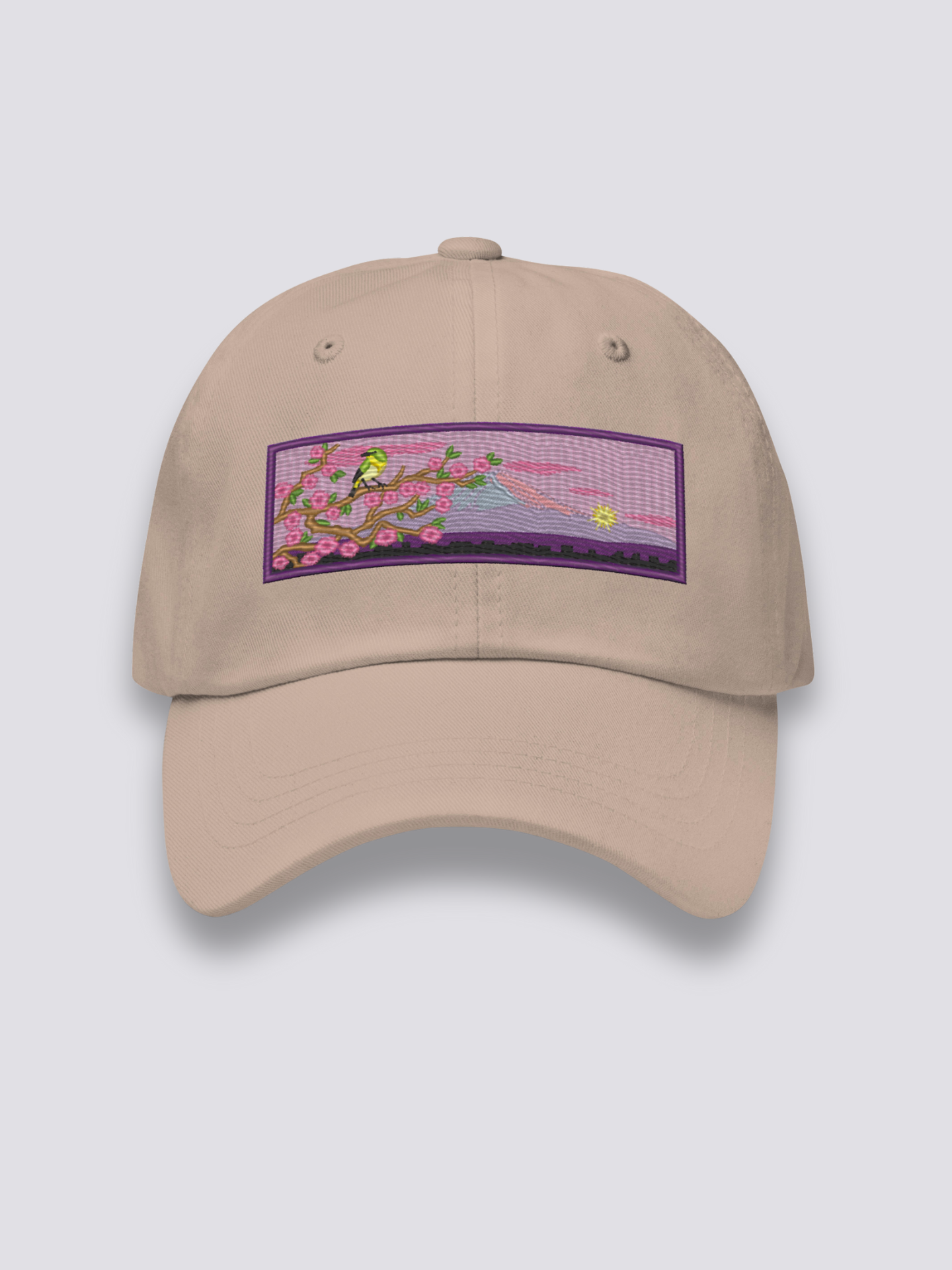 Japanische Federkappe – bestickt, Baseball Cap im japanischen Design