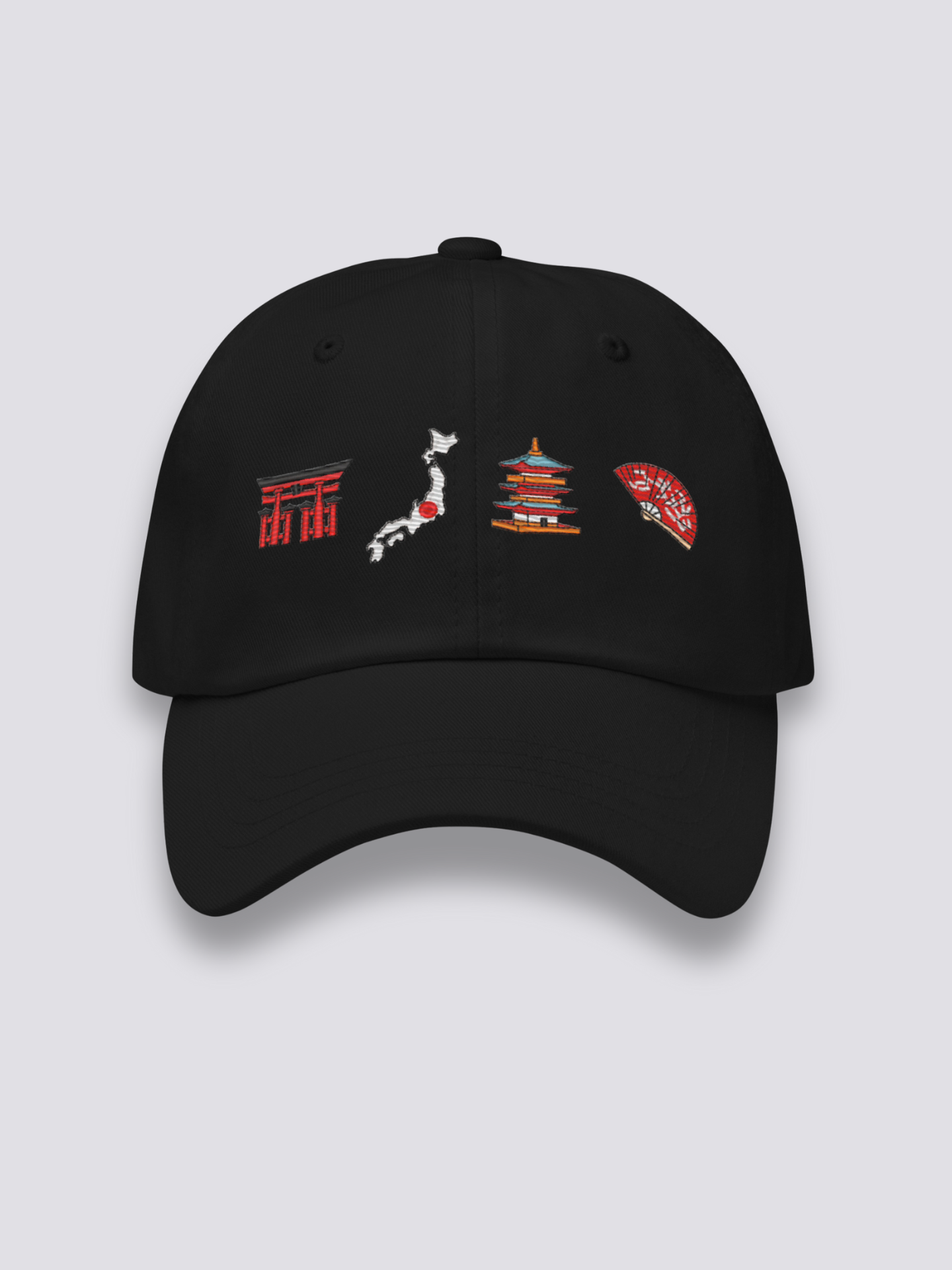 Mütze mit japanischen Symbolen – bestickt, Baseball Cap im japanischen Design