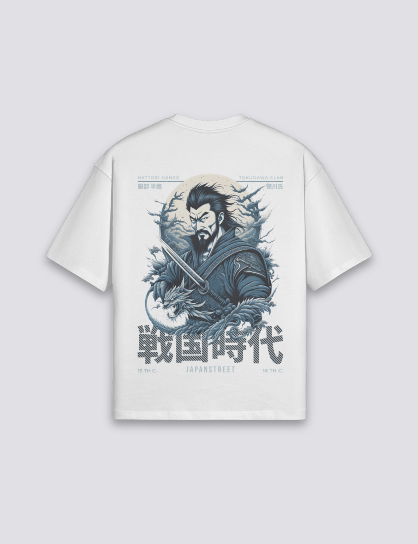 T-Shirt mit japanischer Schrift – T-Shirt im Streetwear-Stil für Herren und Damen