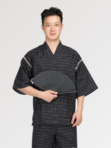 Schwarzer Jinbei für Männer 'Samura Set'