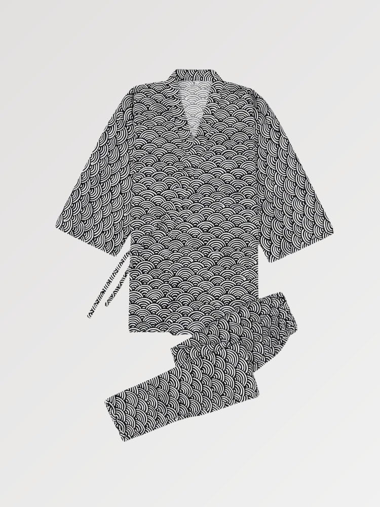 Traditioneller Herren-Jinbei 'Kojiro' – japanisches Gewand, Kimono im japanischen Design