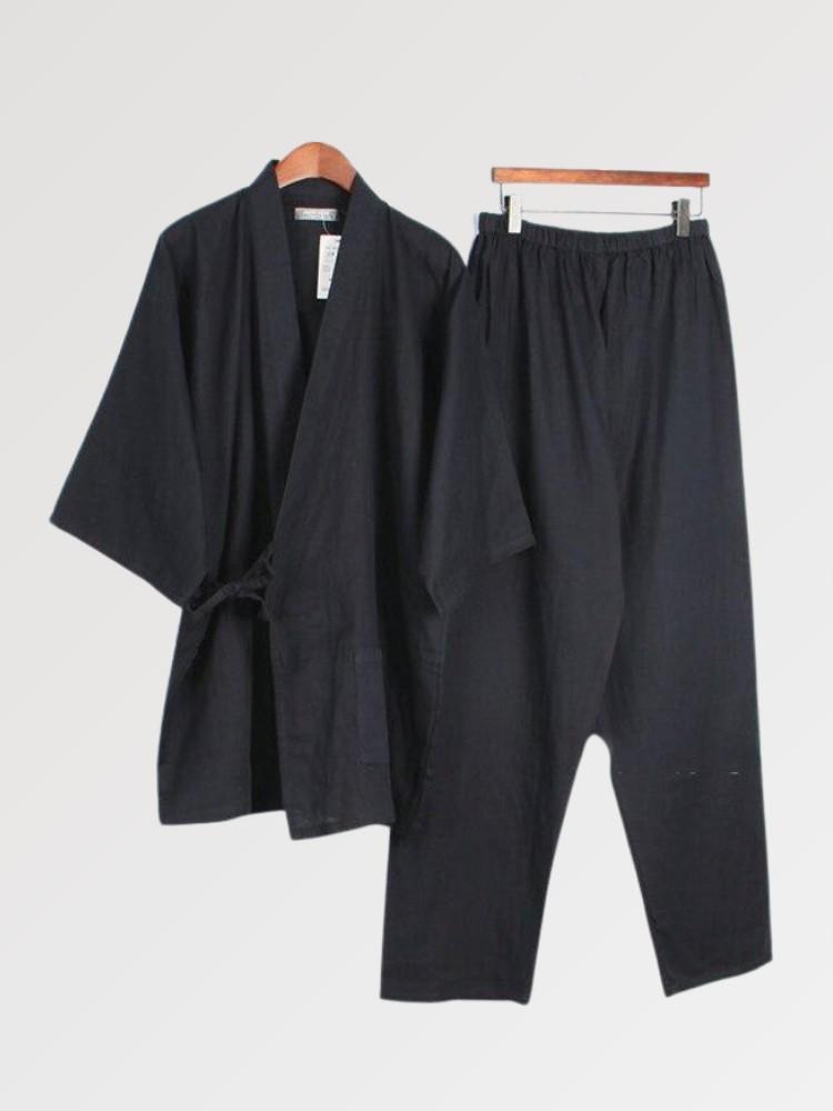 Jinbei für Männer 'Hakodate' – Kimono im traditionellen japanischen Stil für Herren und Damen