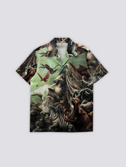Dschungel-Print-Hemd – Hemd im japanischen Stil für Herren