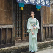 Traditioneller japanischer Damen-Kimono 'Kyou' – Detail: lange Ärmel, Kimono japanischen Stil