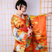 Damen Furisode Kimono 'Fushiki' – japanisches Gewand, Kimono im japanischen Design