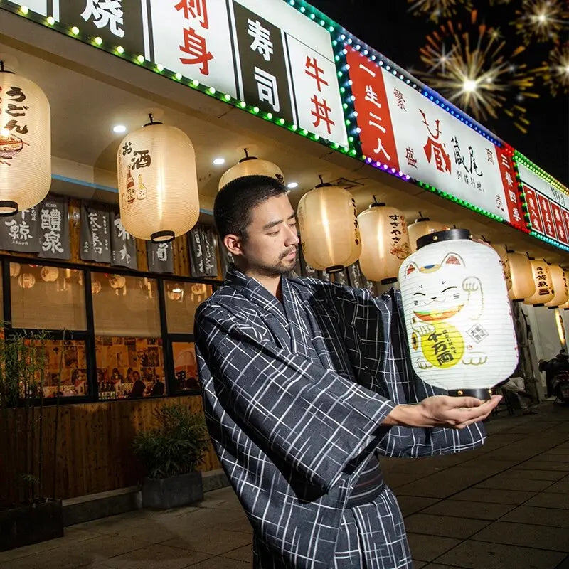 Herren-Kimono in Übergröße 'Iwakura' – japanisches Gewand, Kimono im japanischen Design