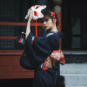 Japanischer Damen-Kimono aus Baumwolle 'Sumiko' – Kimono für traditionelle Anlässe, Premium-Qualität