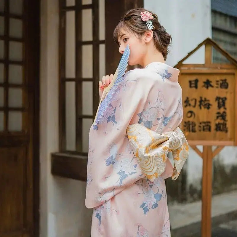 Japanischer Damen-Kimono 'Asuka' – Detail: lange Ärmel, Kimono japanischen Stil