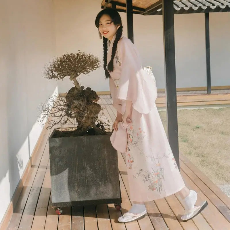 Japanischer Damen-Kimono 'Hachioji' – Detail: lange Ärmel, Kimono japanischen Stil