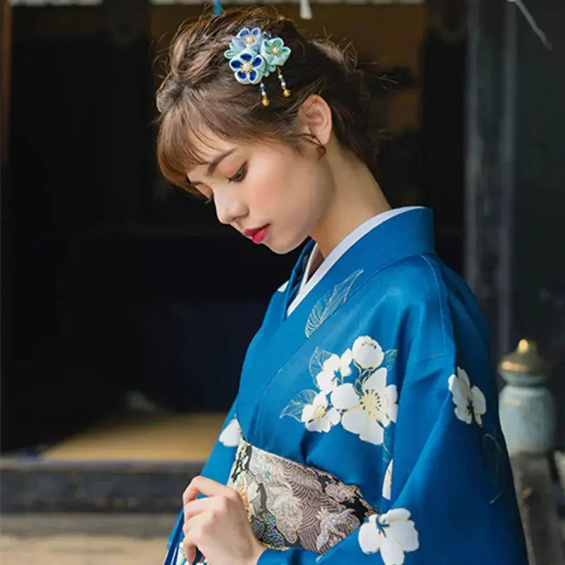 Japanischer Damen-Kimono 'Kotone' – Detail: lange Ärmel, Kimono japanischen Stil
