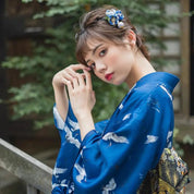 Japanischer Damen-Kimono 'Miyazaki' – Detail: lange Ärmel, Kimono japanischen Stil