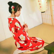 Japanischer Damen-Kimono 'Niigata' – Detail: lange Ärmel, Kimono japanischen Stil