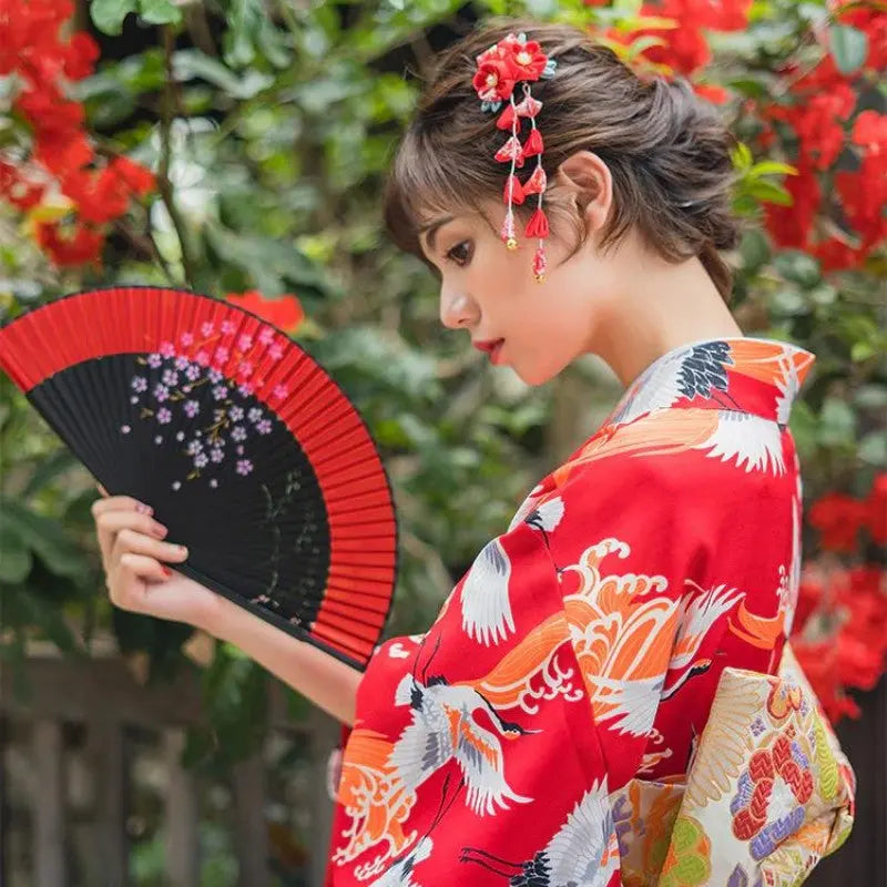 Japanischer Damen-Kimono 'Shinjuku' – Detail: lange Ärmel, Kimono japanischen Stil