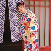 Japanischer Damen-Kimono 'Reiko' – Detail: lange Ärmel, Kimono japanischen Stil