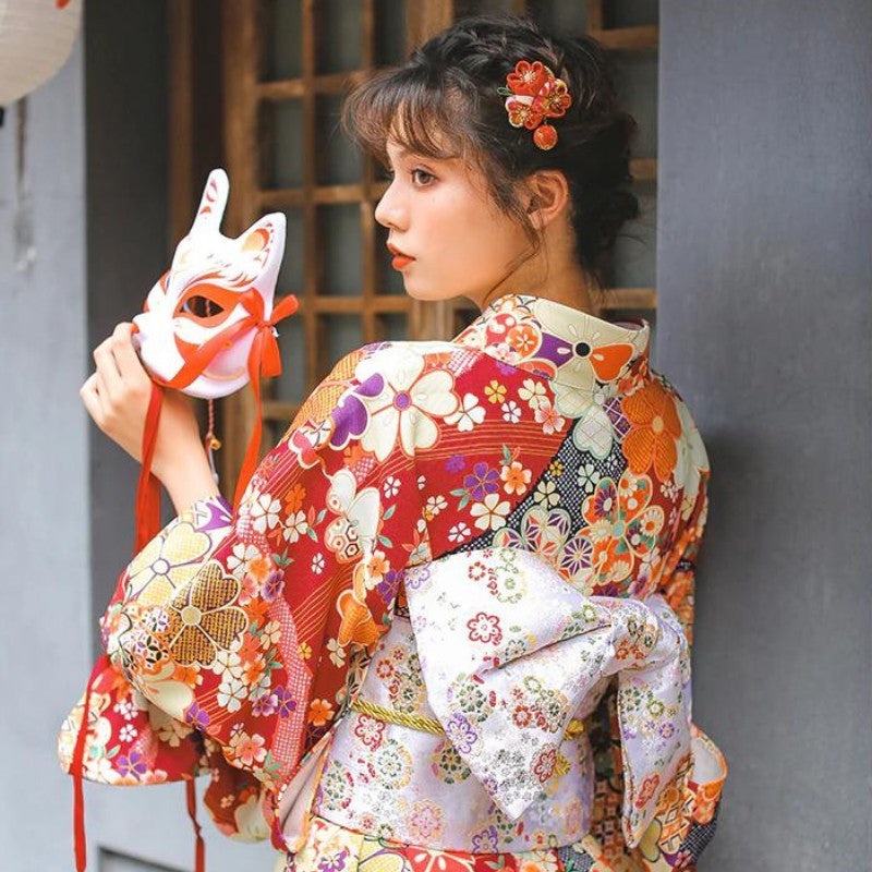 Japanischer Damen-Kimono 'Kimitsu' – Detail: lange Ärmel, Kimono japanischen Stil