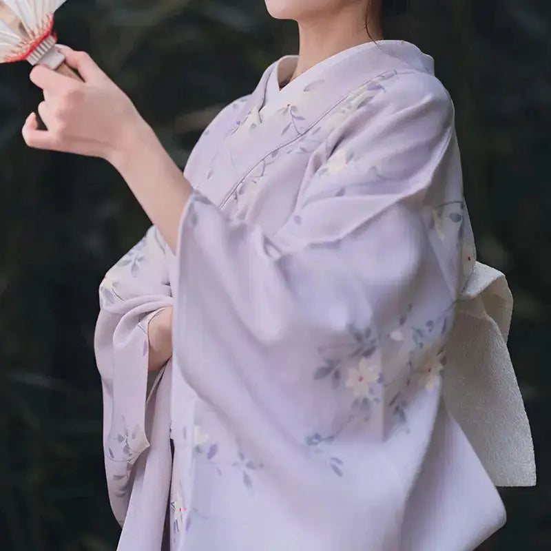Vintage Japanischer Frauen Kimono 'Shizuko' – Nahaufnahme Kimono mit japanischem Motiv