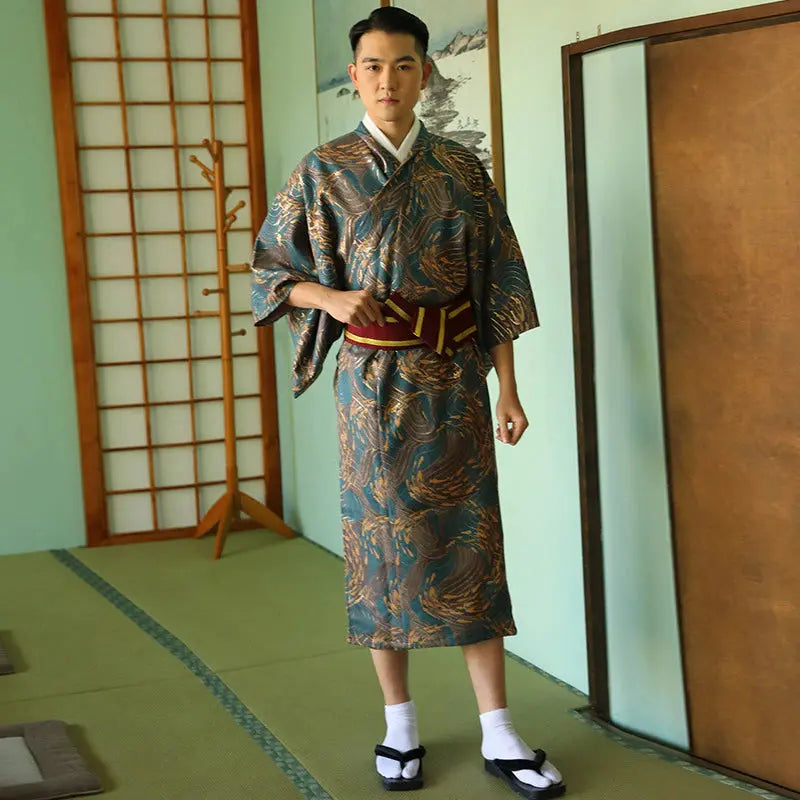 Japanischer Seiden-Kimono 'Koniya' für Männer – Kimono im traditionellen japanischen Stil für Herren und Damen
