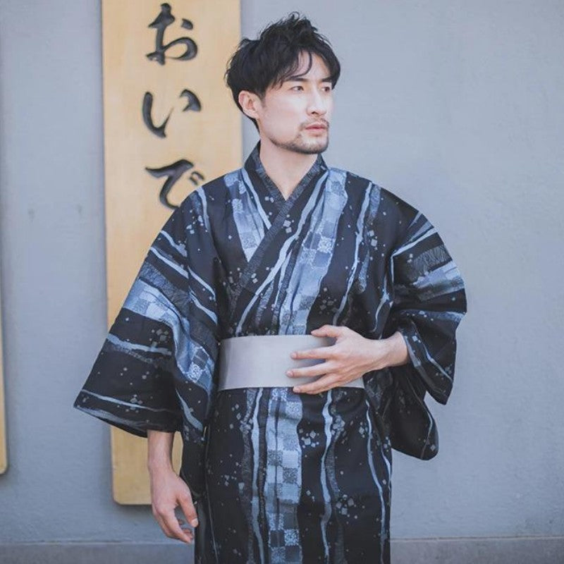 Langer japanischer Kimono 'Okarina' – japanisches Gewand, Kimono im japanischen Design