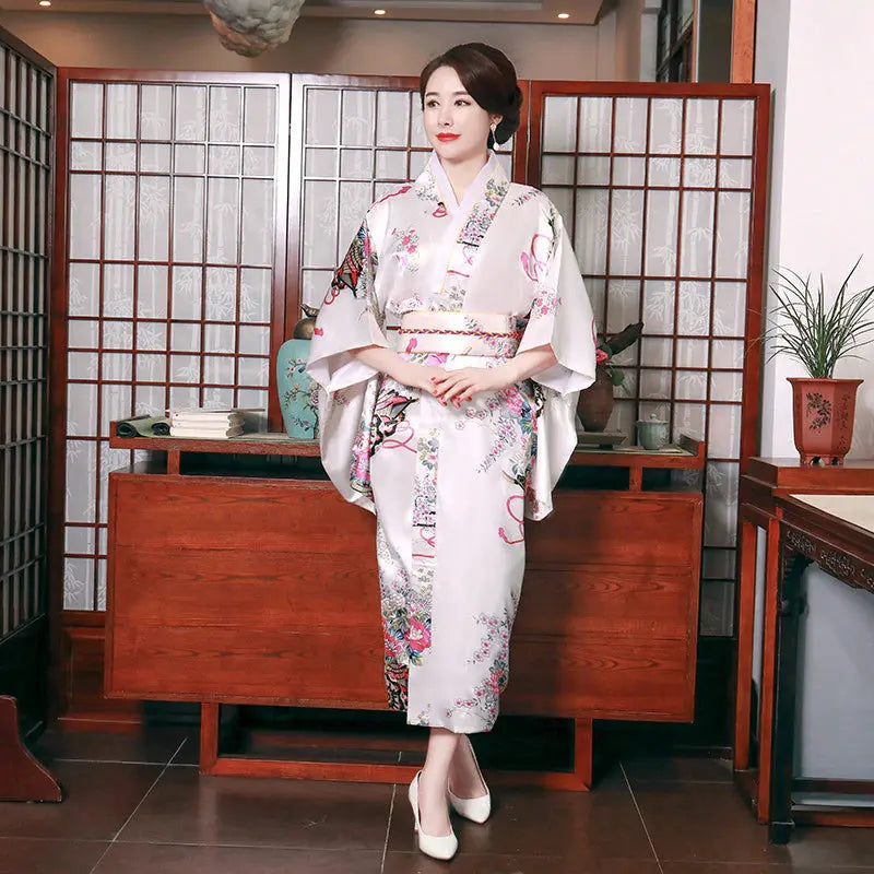Langer japanischer Damen-Kimono 'Miyuki' – Kimono im traditionellen japanischen Stil für Herren und Damen
