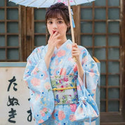 Traditioneller japanischer Kimono für Frauen 'Eiko' – Detail: lange Ärmel, Kimono japanischen Stil