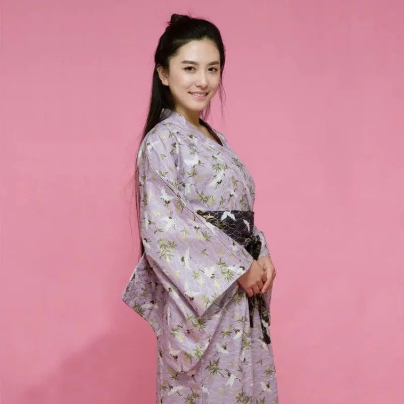 Japanischer Kimono für Frauen 'Hisaé' – Detail: lange Ärmel, Kimono japanischen Stil