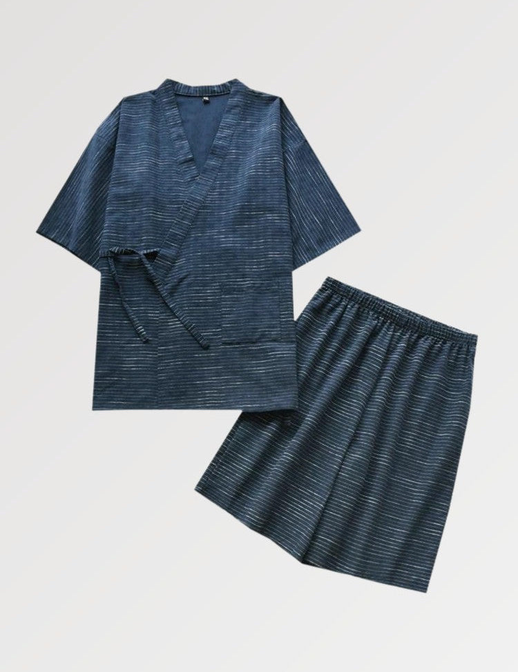 Pyjama-Kimono aus echter Baumwolle für Männer