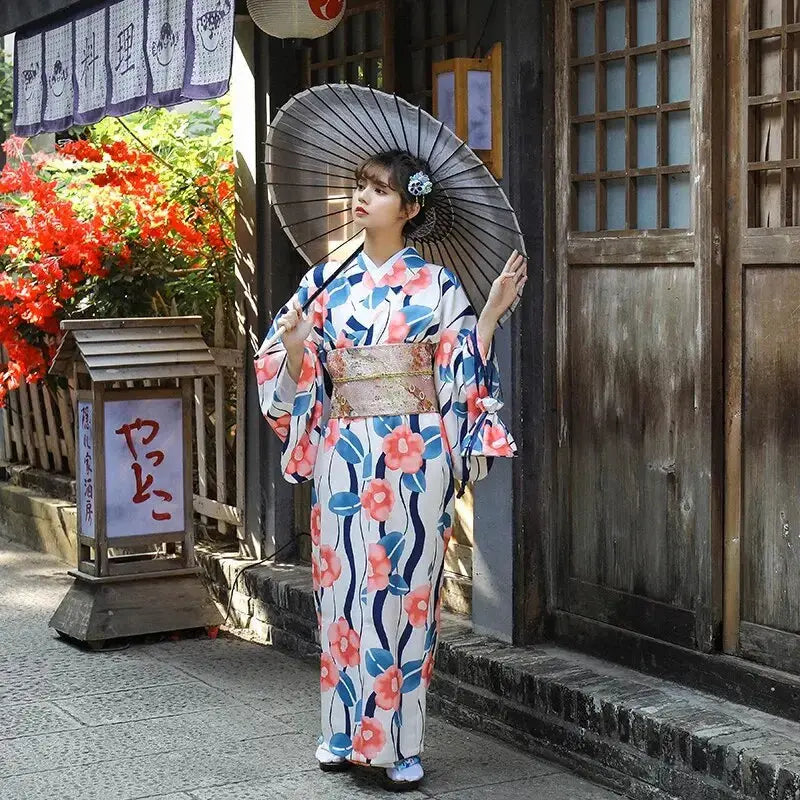 Japanischer Damen-Yukata 'Shigeko' – Kimono im traditionellen japanischen Stil für Herren und Damen