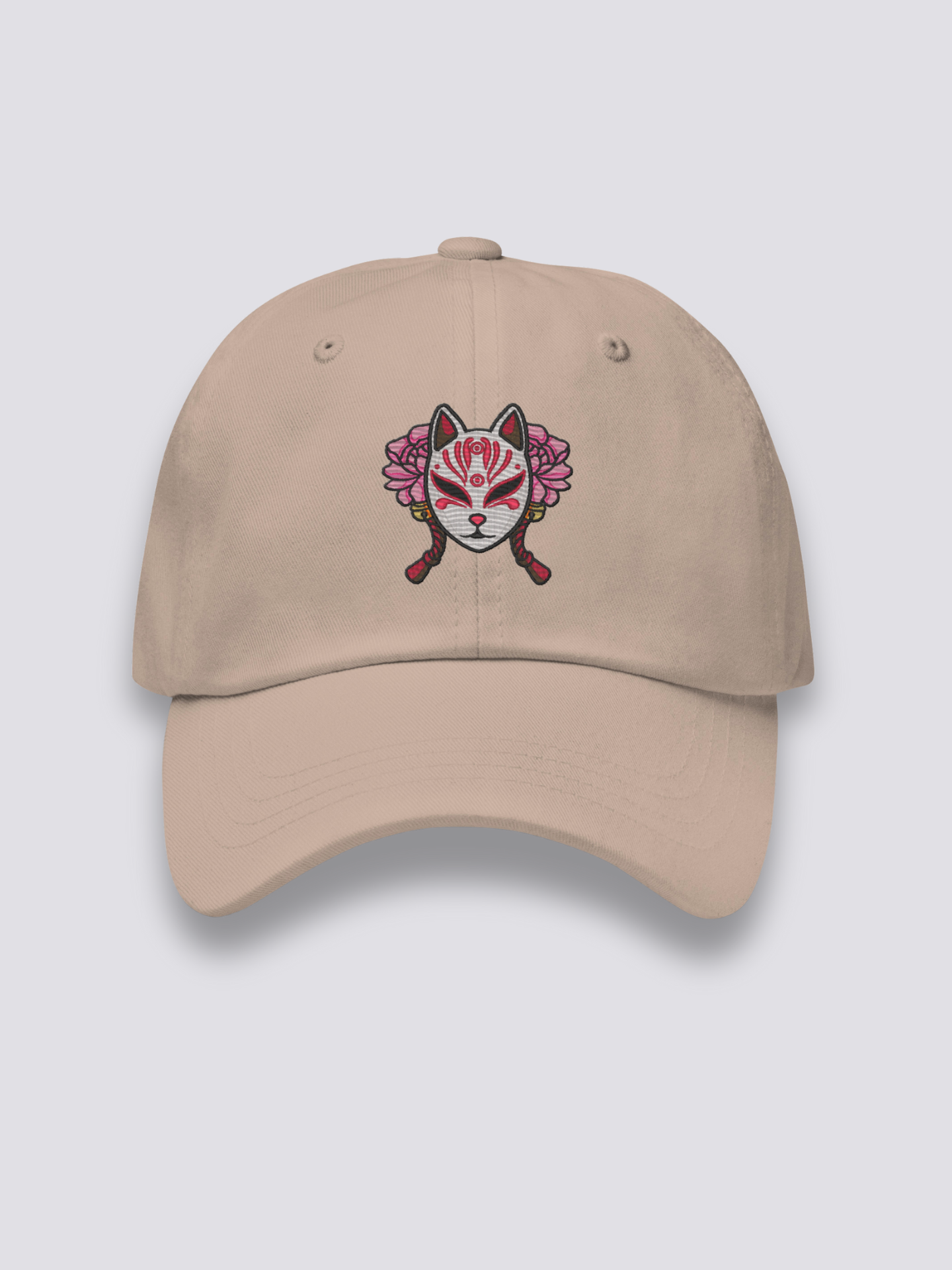 Kitsune Maske Kappe – Baseball Cap im Streetwear-Stil für Herren und Damen