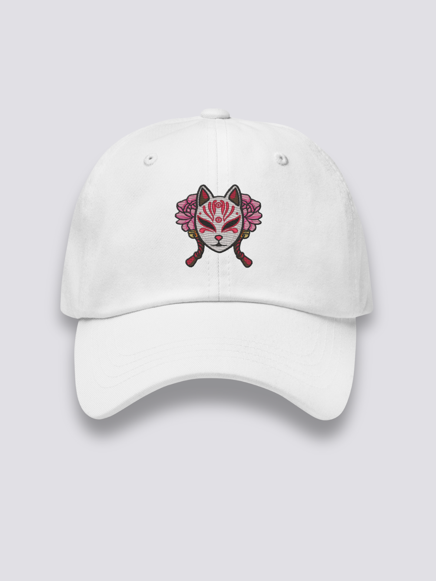 Kitsune Maske Kappe – Detail: verstellbar, Baseball Cap japanischen Stil