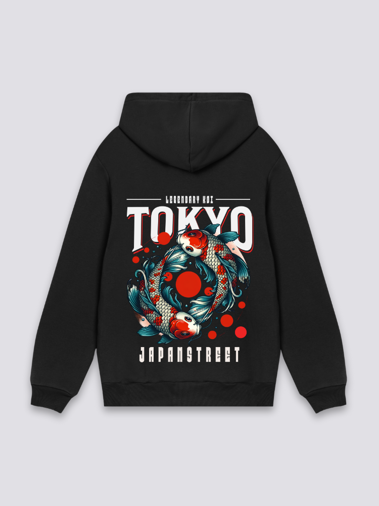 Koi-Karpfen-Hoodie – Hoodie im Streetwear-Stil für Herren und Damen