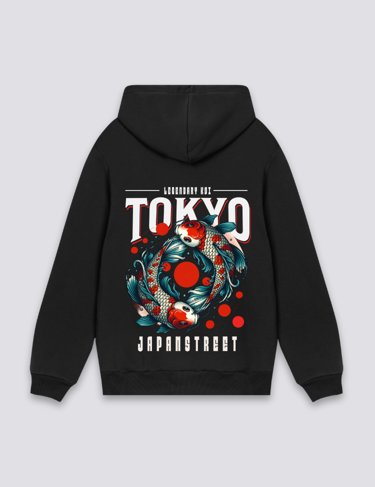 Koi-Karpfen-Hoodie – Hoodie im Streetwear-Stil für Herren und Damen