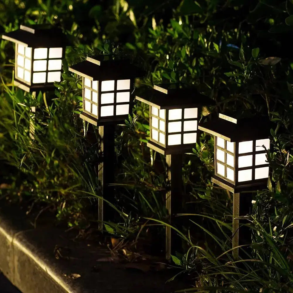 Japanische LED-Laterne – Steinlaterne, Gartenlaterne im japanischen Design