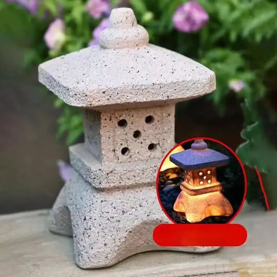 Japanische Laterne im antiken Stil – Steinlaterne, Gartenlaterne im japanischen Design