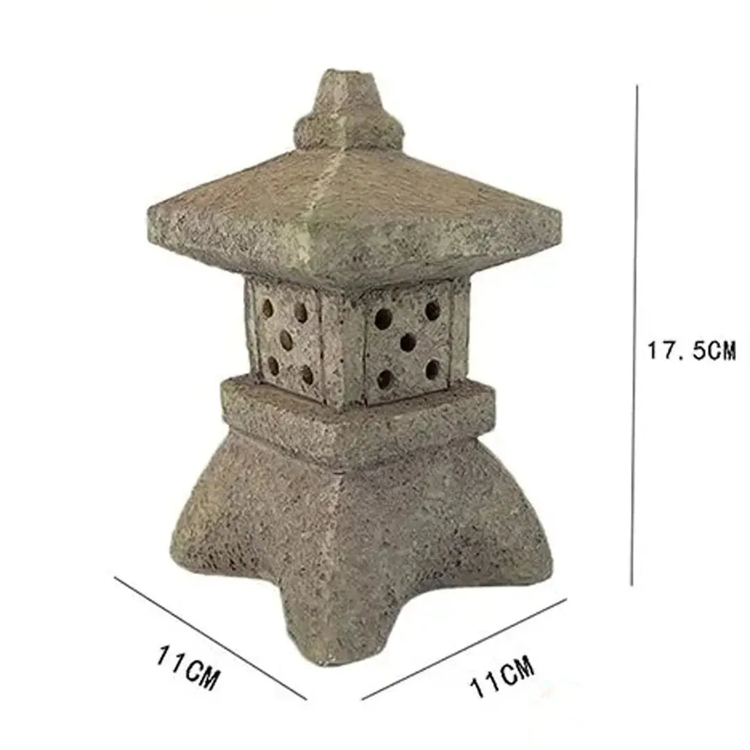 Japanische Laterne im antiken Stil – Detail: für den Garten, Gartenlaterne japanischen Stil