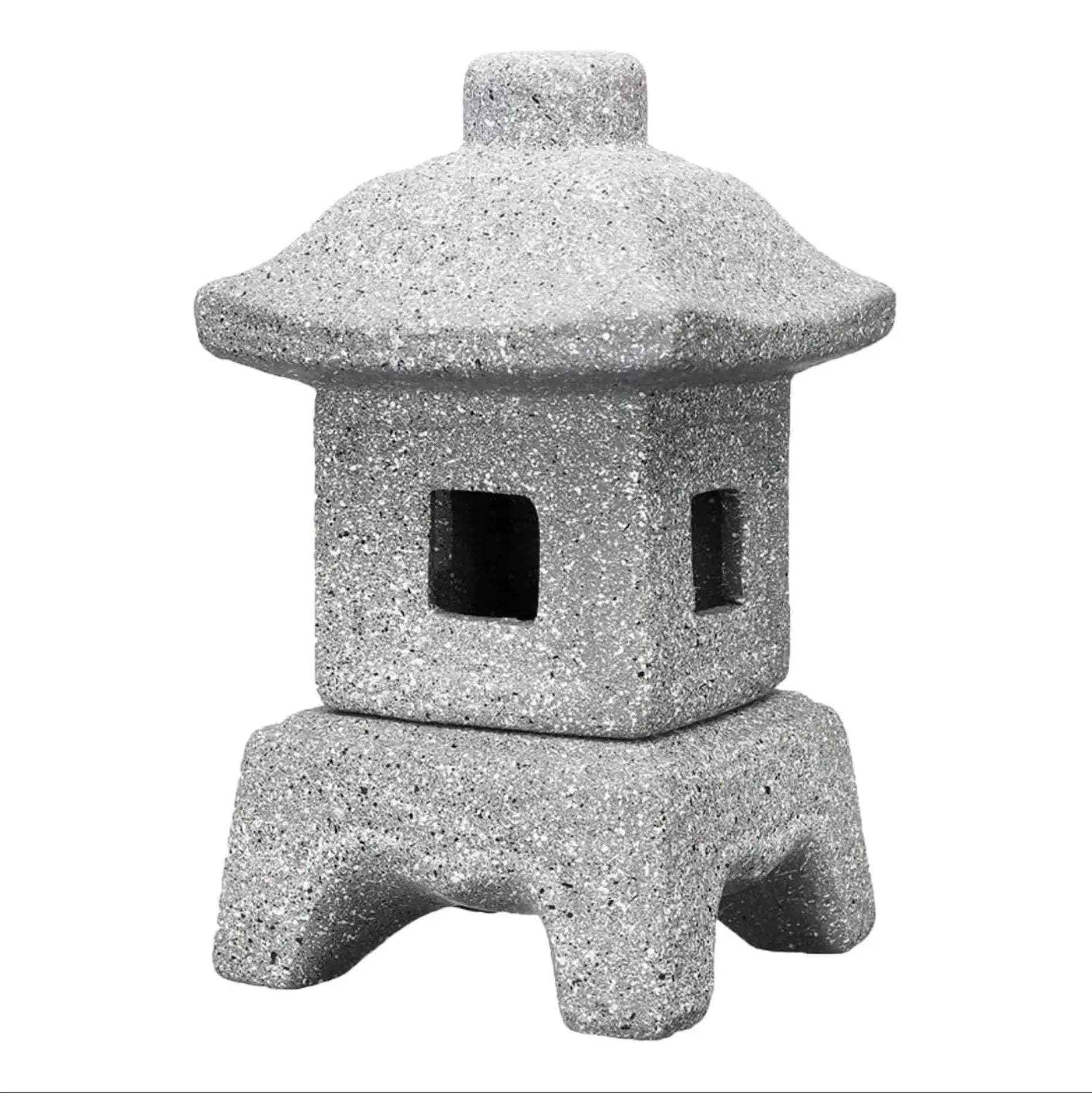 Japanische Stein-Gartenlaterne – Öllampe, Gartenfackel im japanischen Design