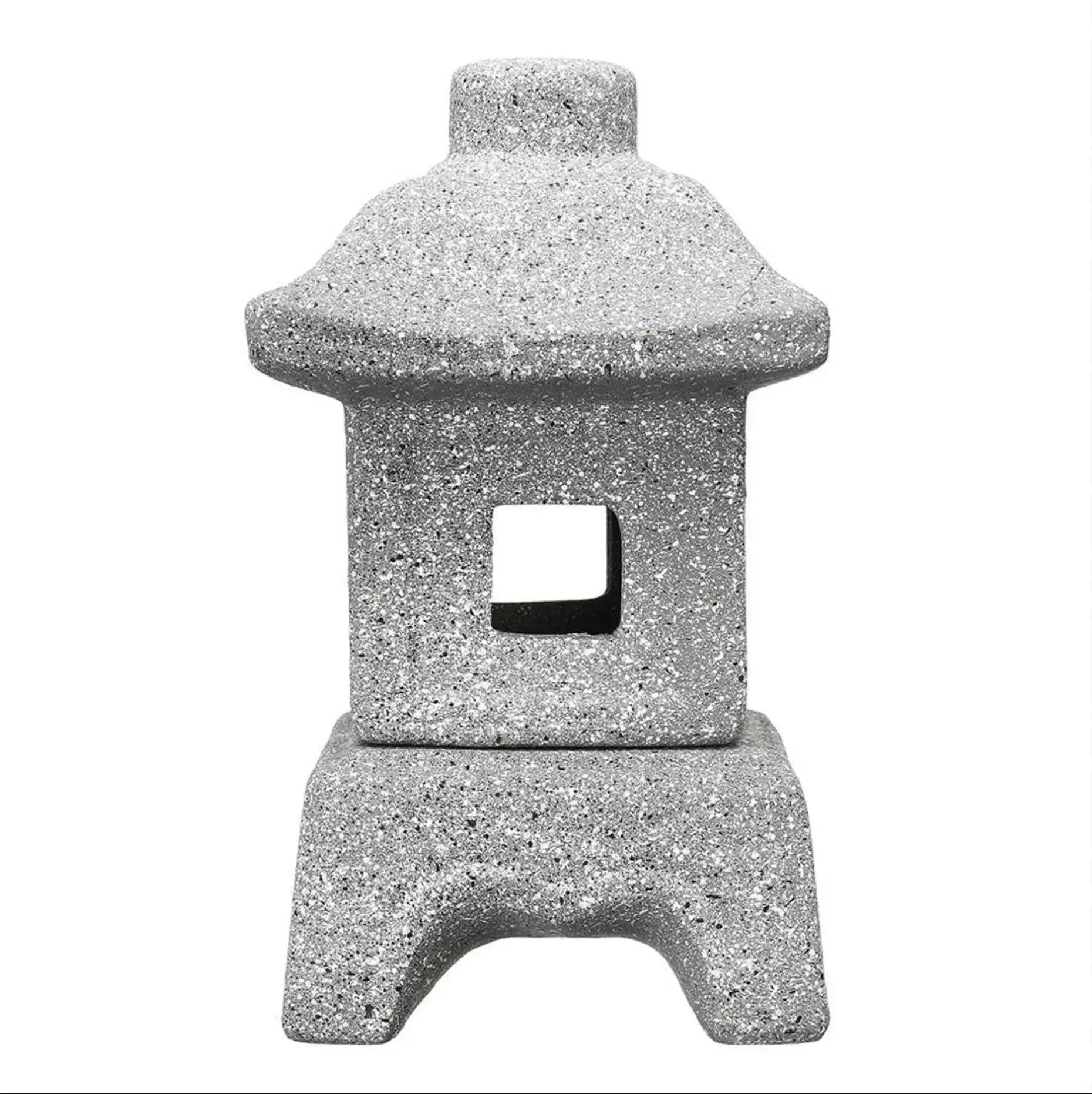 Japanische Stein-Gartenlaterne – Gartenfackel für Garten und Außenbereich, Premium-Qualität