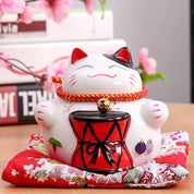 Japanische Katzen-Spardose 'Tamburin' – Maneki-neko, Spardose im japanischen Design