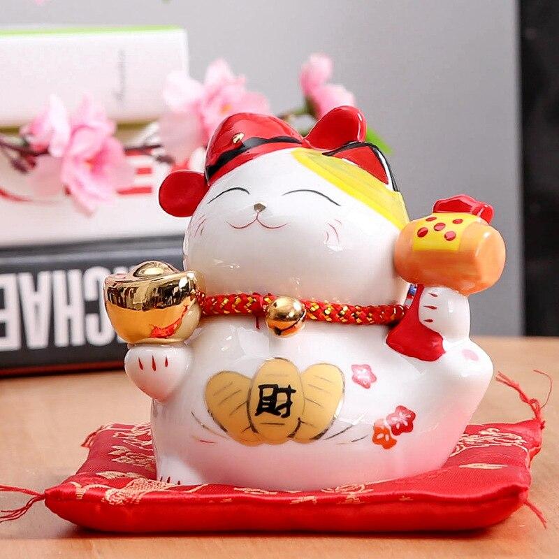 Maneki Neko Sparschwein aus Porzellan – Maneki-neko, Figur im japanischen Design